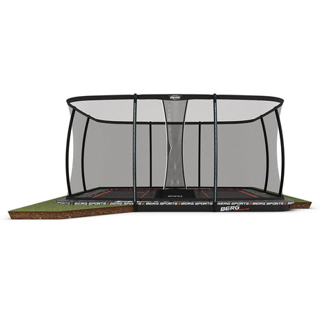 BERG Ultim Pro Bouncer FlatGround 5x5 + Safety Net DLX XL - 5m x 5m (16ft 4" x 16ft 4")