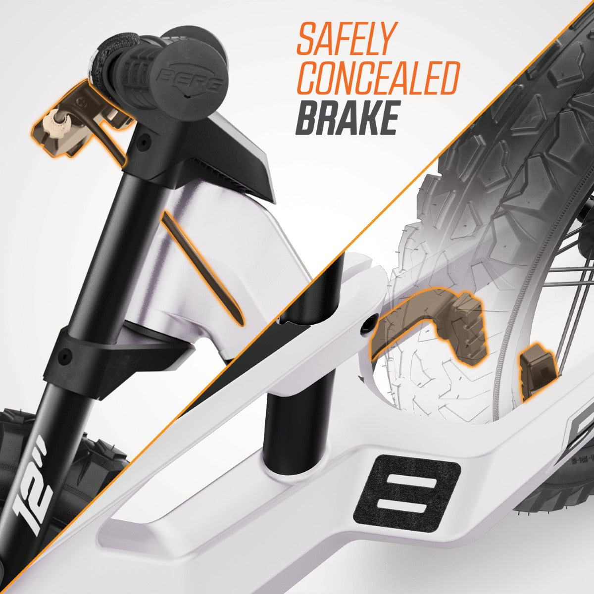 BERG Biky Cross White with Handbrake - 8715839100655