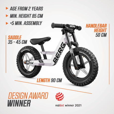 BERG Biky Cross White with Handbrake - 8715839100655