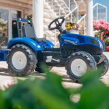 Falk New Holland T8 Pedal Tractor with Trailer
