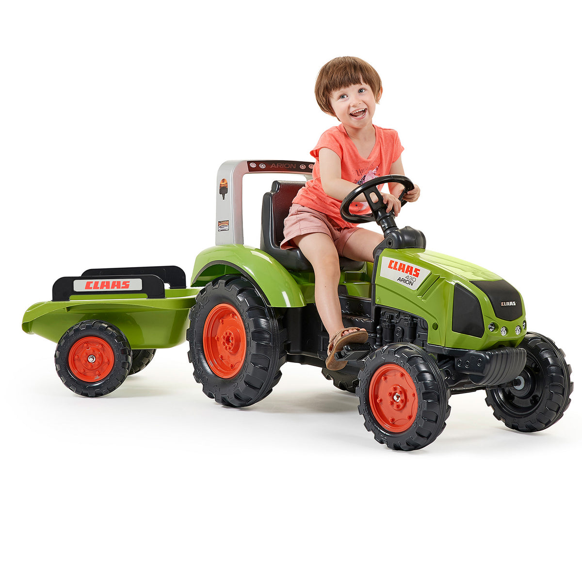 Falk Claas Arion 430 Pedal Tractor with Trailer