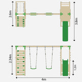Plum Premium Giant Woolly Monkey II Wooden Swing