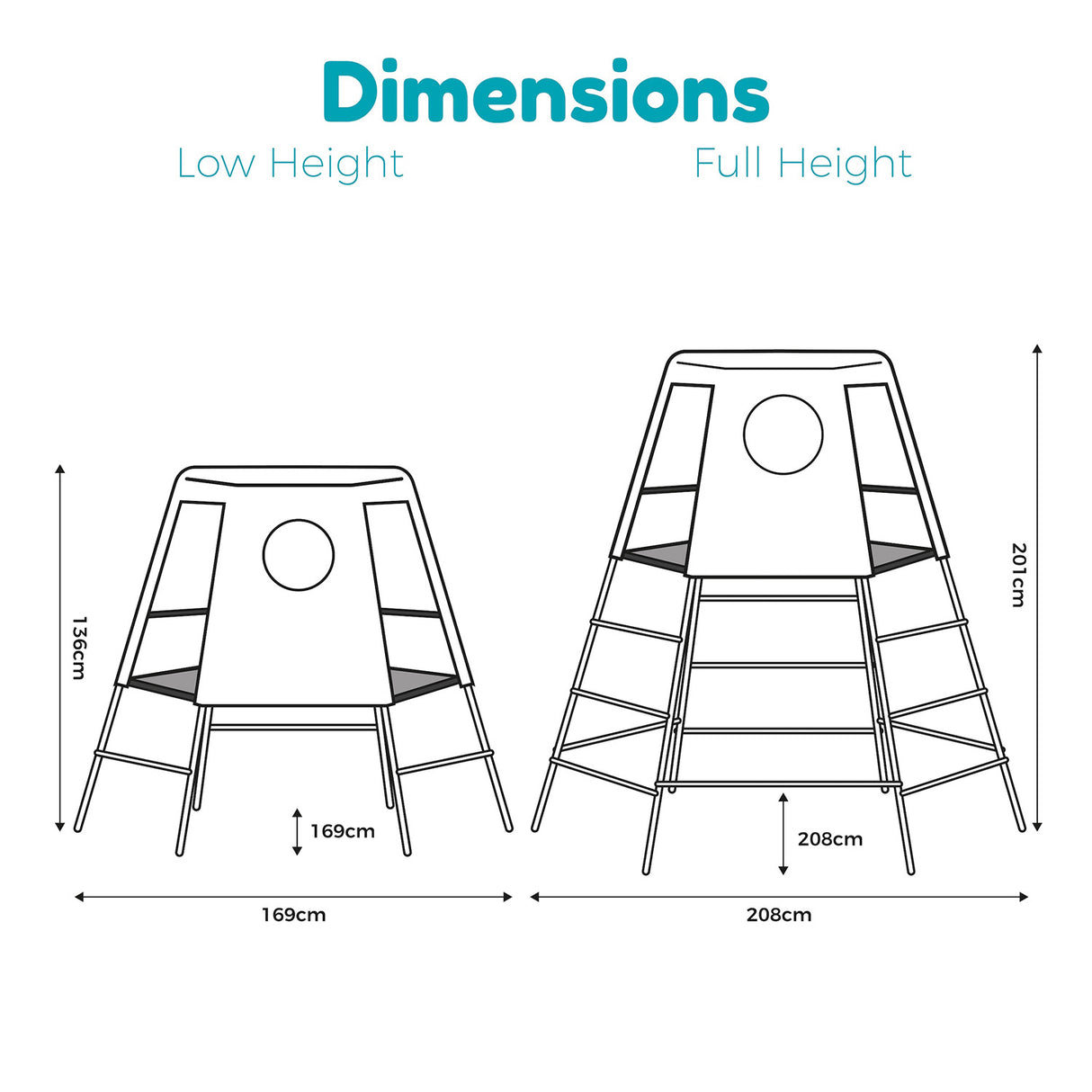 TP Explorer Metal Climbing Frame - Blue Edition