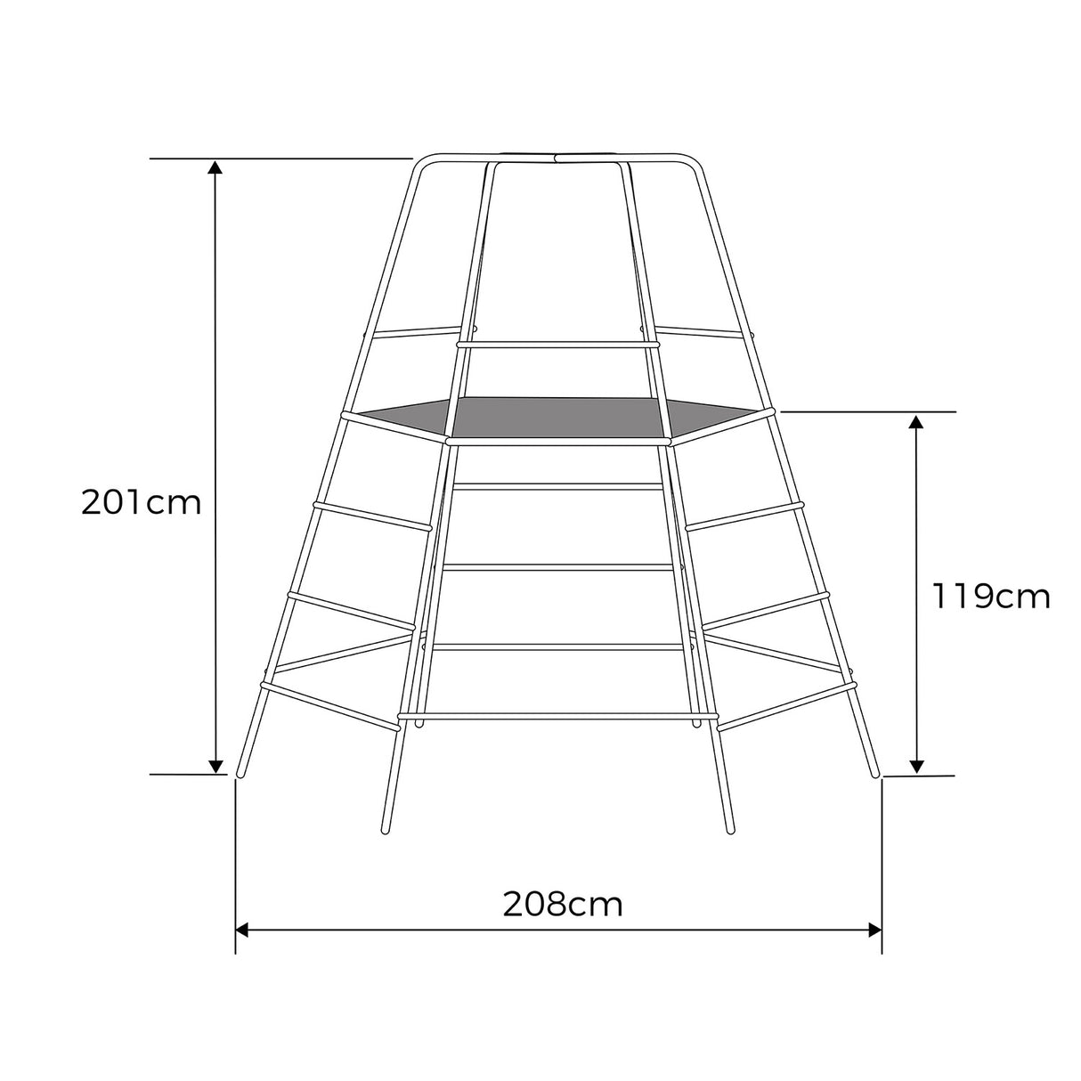TP Explorer Metal Climbing Frame - Blue Edition