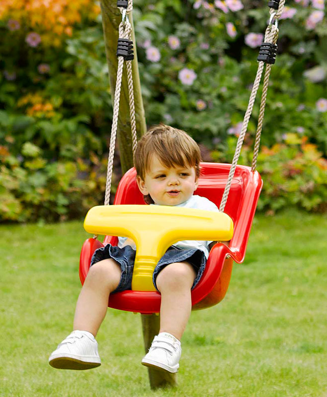 This Plum infant seat is included with this swing set
