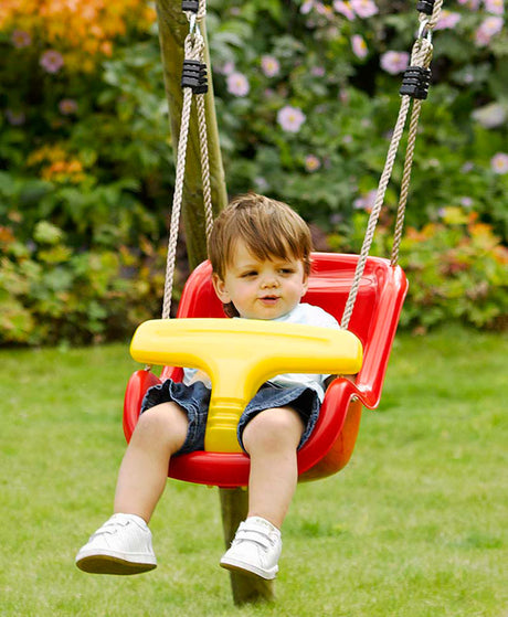 This Plum infant seat is included with this swing set