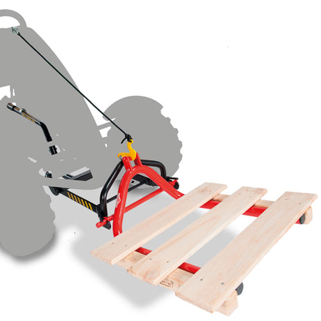 Pallet fork shown on front lift unit that is sold separatley.