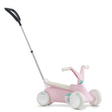 BERG Go2 pink shown with optional push handle.