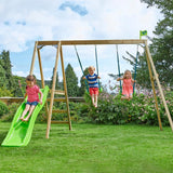 Strong metal connection between the top beam and legs.