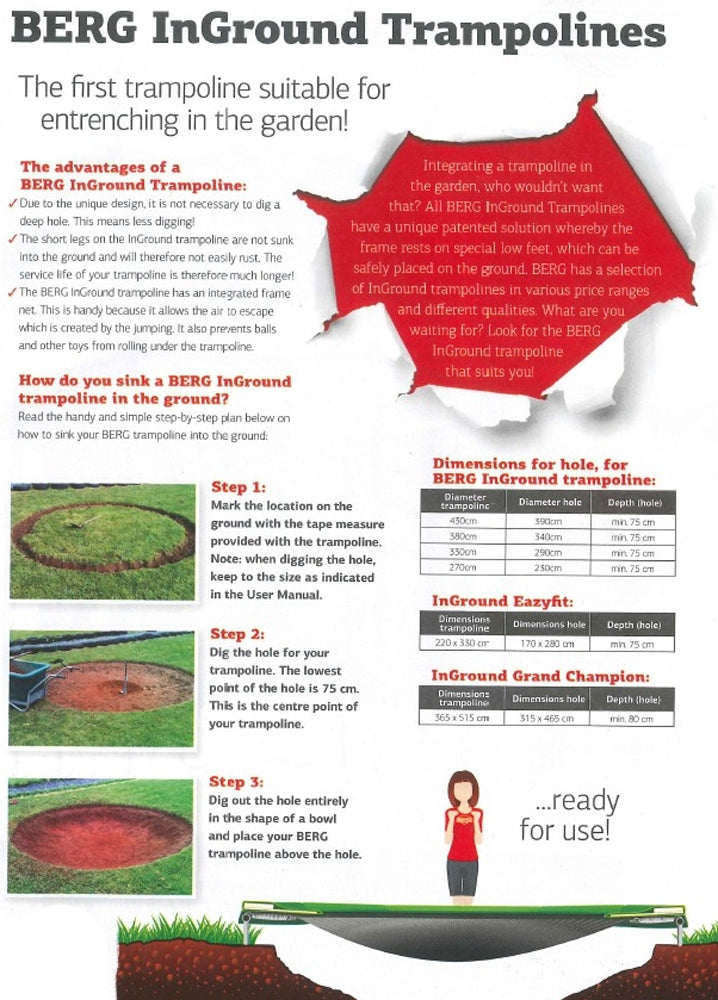 InGround trampoline installation guide.