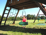 360 degree tyre swivel swing that hangs under the platform