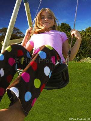 Includes 2 moulded swing seat