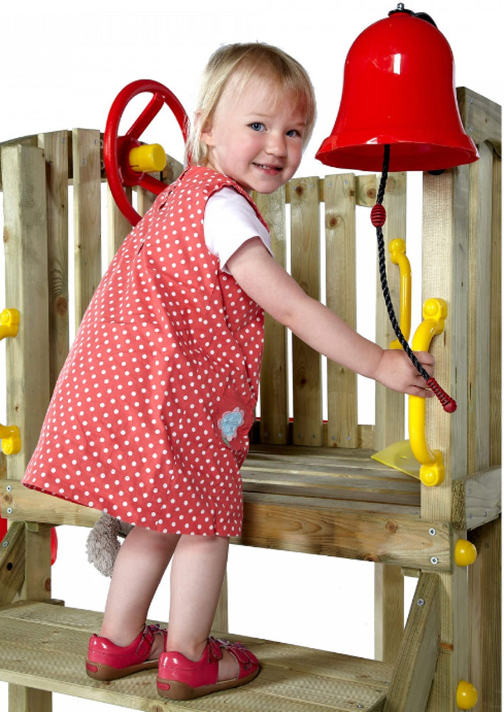 Plum Toddlers Tower wooden play centre showing large flat steps