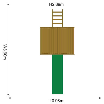 Plum Premium Wooden Adventure Playhouse Foot Print with Dimensions