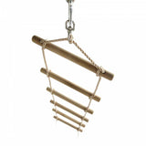 Rope ladder on one overhang.