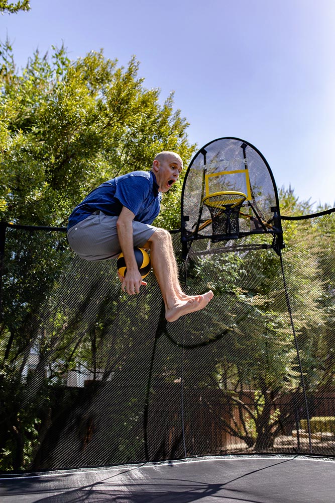 Springfree O77 - shown with optional basketball hoop.