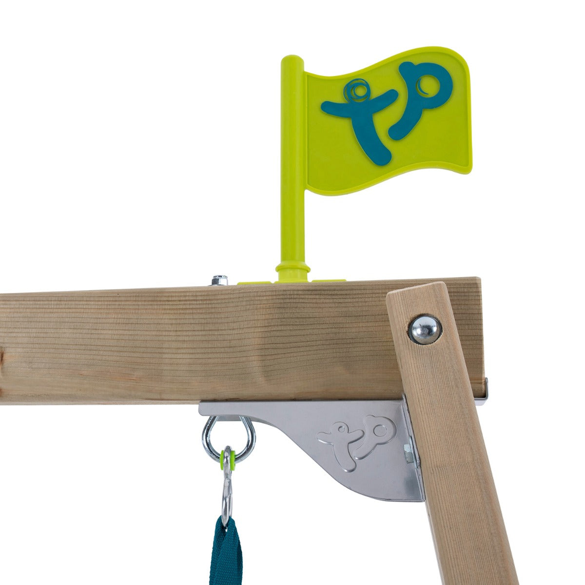 tp Castlewood Ludlow Wooden Climbing Frame with Single Swing Arm and Slide - 5021854934018