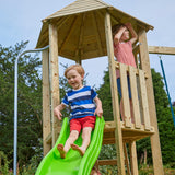 tp Castlewood Ludlow Wooden Climbing Frame with Single Swing Arm and Slide - 5021854934018
