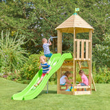 tp Castlewood Warwick Wooden Climbing Frame with Crazywavy Slide - 5021854934063
