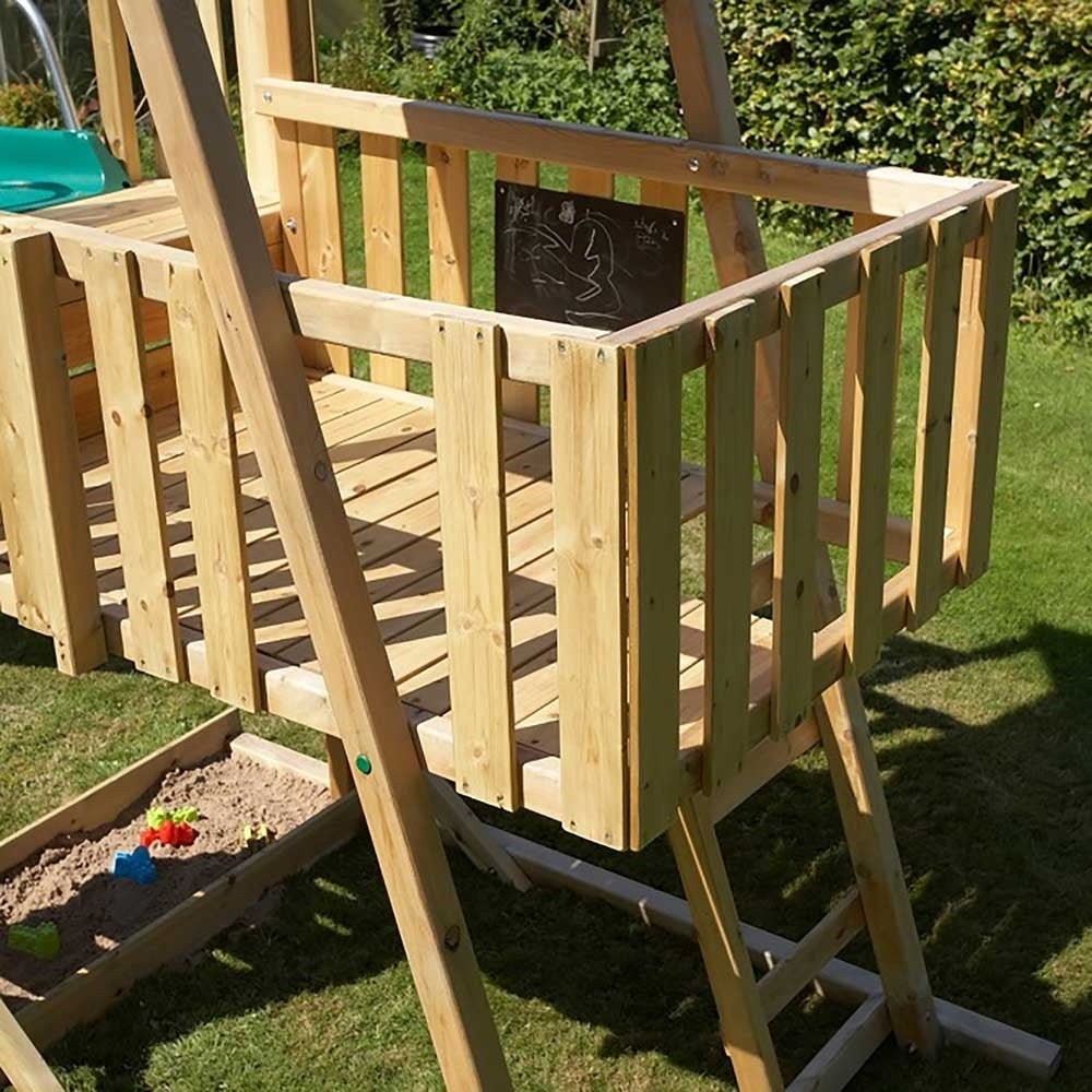 TP Kingswood Balliol wooden swing set sandpit.