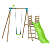 TP Merlin Wooden Compact Swing and 8ft Slide Set - 5021854908927