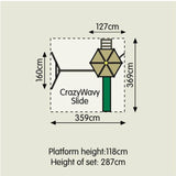 tp Castlewood Beeston Wooden Climbing Frame with Swing Set and Slide -  5021854934032