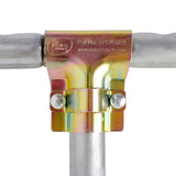 The Plum Tramp Klamp strengthens the joint between the the trampoline leg and the circular frame. 