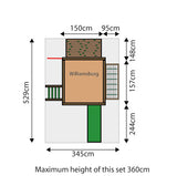 Williamsburg Playhouse Set 2 Footprint