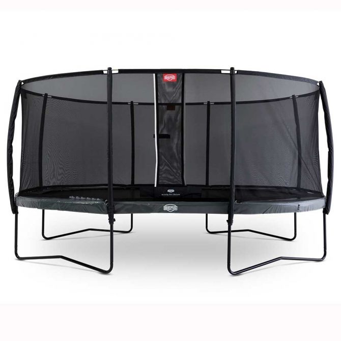 BERG GRAND 520 grey with deluxe safety net - BERG trampoline on display - Outdoor Play Equipment