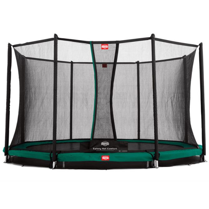 rooster Consequent rooster BERG INGROUND FAVORIT 380 12.5ft Green with SAFETY NET COMFORT - BERG  Regular trampolines on display - Outdoor Play Equipment