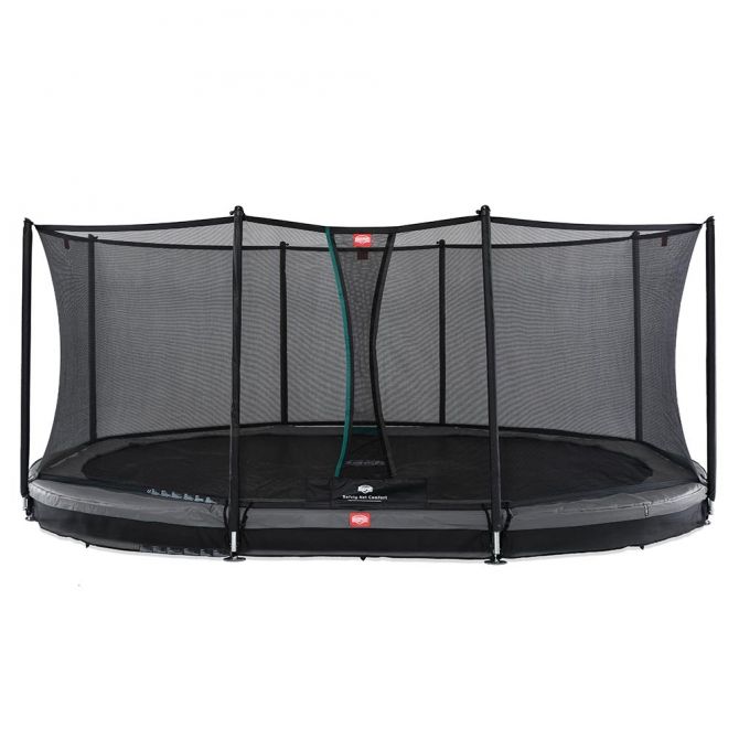 BERG GRAND FAVORIT 520 grey with comfort safety net - BERG trampoline on - Outdoor Play Equipment