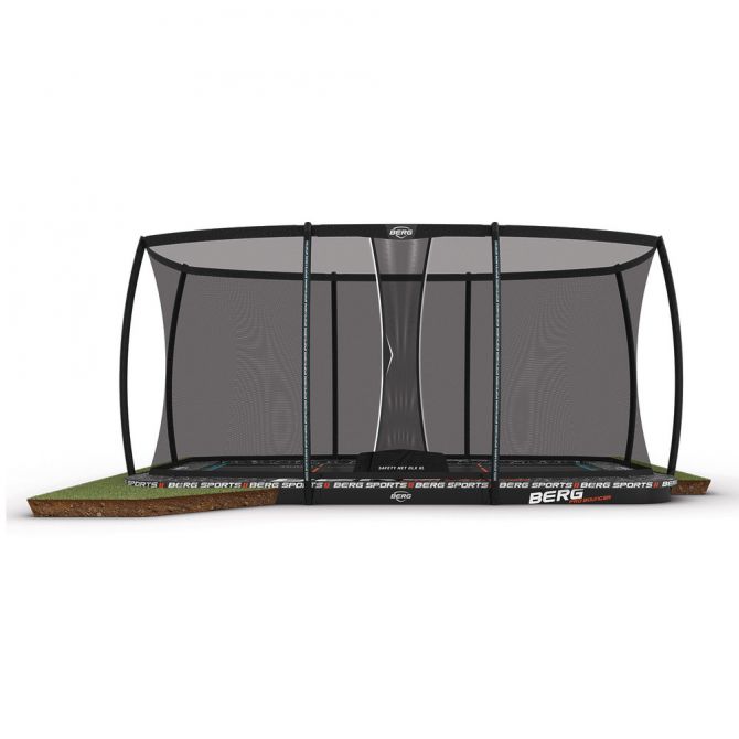 BERG Ultim Pro Bouncer FlatGround 500 with Safety Net DLX XL - BERG trampoline on Play Equipment