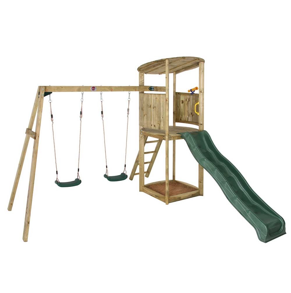 plum wooden climbing frame