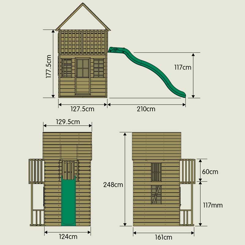 tp salcombe wooden playhouse