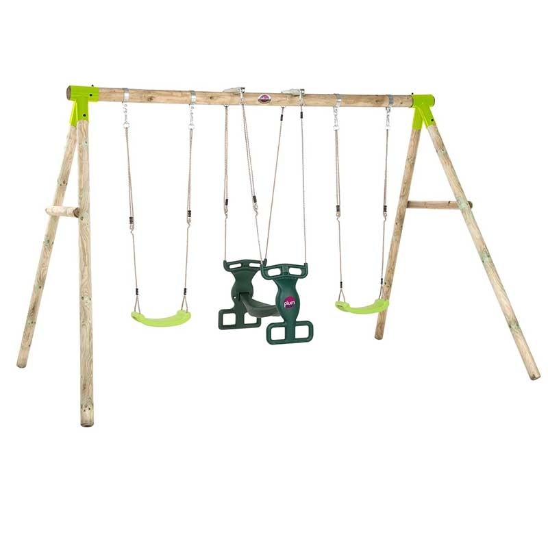 Plum Colobus Wooden Swing Set Including Free Accessory