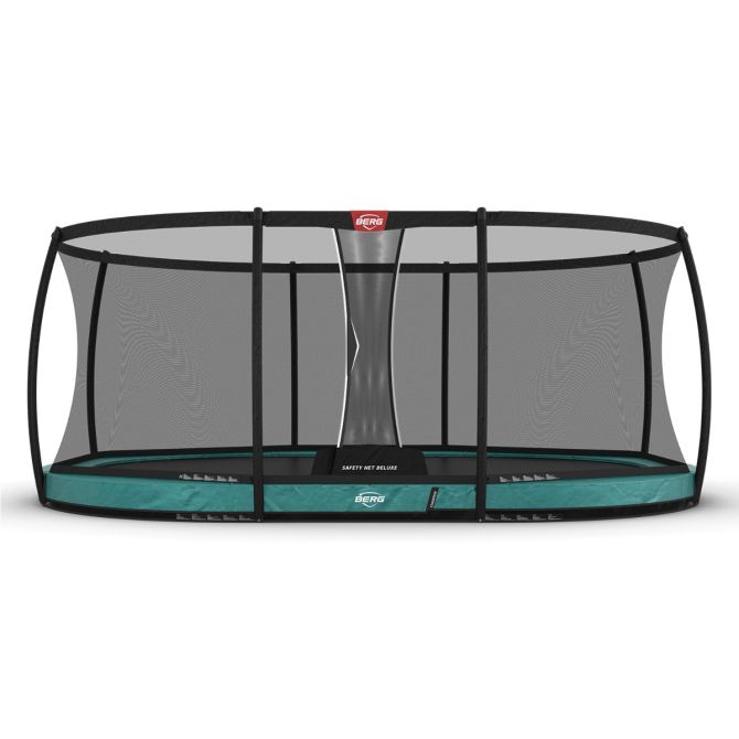 BERG INGROUND GRAND CHAMPION GREEN 520 with SAFETY NET BERG trampolines on display Outdoor Play Equipment