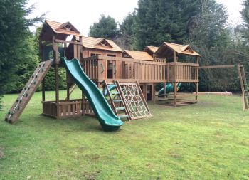 If you have the space, this set has all of the different climbing, swinging and sliding options you would need.