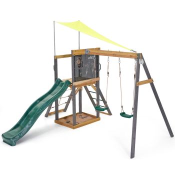 Plum Siamang Wooden Playcentre Swing and Slide - 5036523075886