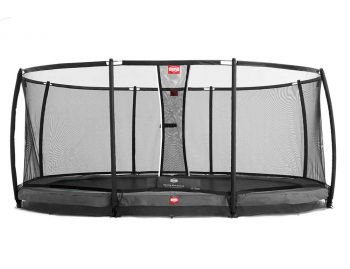 BERG Inground Grand Champion 515cm x 365cm (16ft 9" x 12ft 6") with safety net and the new Airflow bed.