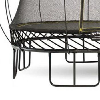Springfree trampoline normally have white mat rods.  This kit changes them to black.