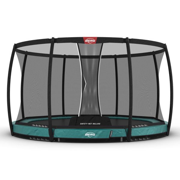 BERG Champion InGround 380 Green 12.5ft + Safety Net Deluxe - 8715839084306