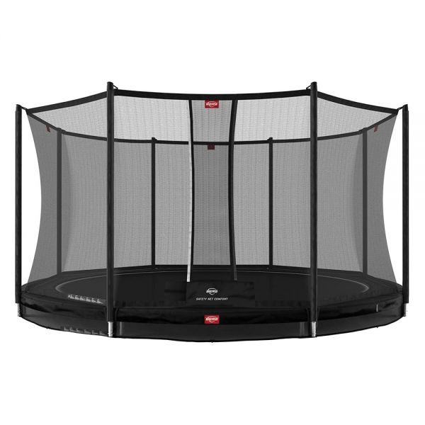 BERG inground Favorit 380 (12.5ft) Black with safety net.