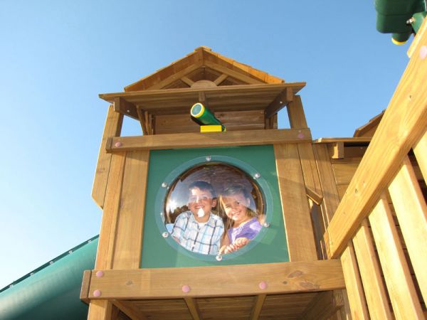 Creative Playthings Bubble Panel - shown on a Creative Playthings Skybox.