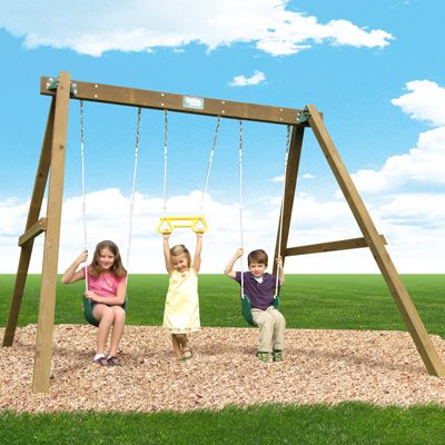 Playtime Deluxe Wooden Swing Frame