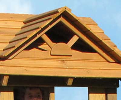 Dormer window fitted onto a wooden roof