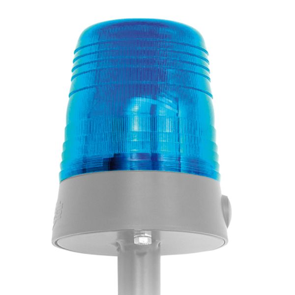 This cover changes the orange flashing light to blue so that police chases can commence - the flashing light and pole is not included with this blue cover.