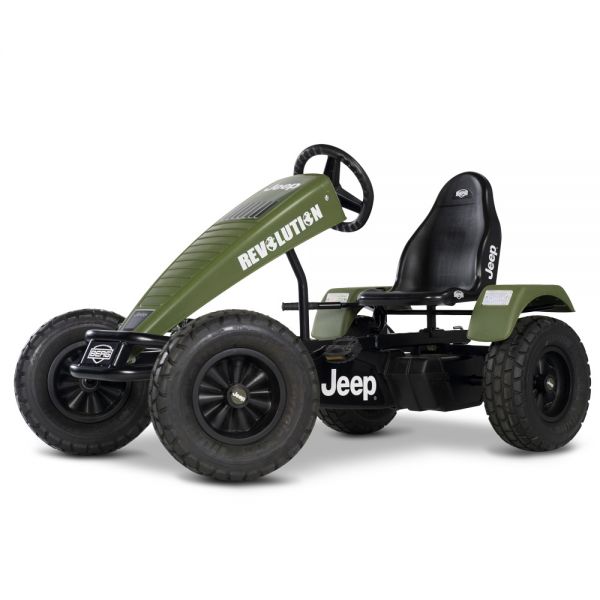 BERG Jeep Revolution with brake free wheel and Swing axle.  Suitable from 5 years to adult.