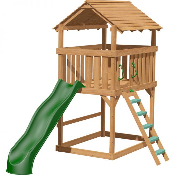 Lexington Tower with upgraded wood roof, upgraded scoop slide and stepset.
