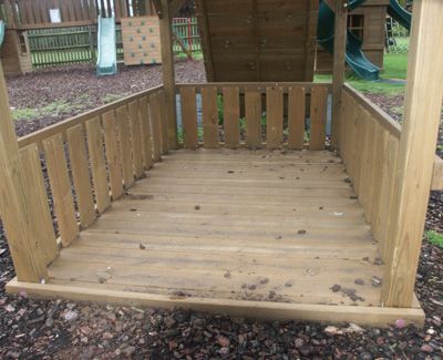 Lexington Lower Playfloor with lower playwalls on a display set