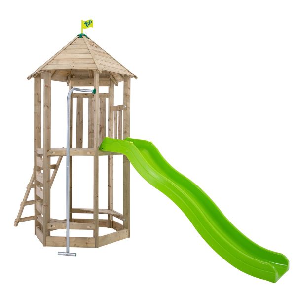 tp Castlewood Warwick Wooden Climbing Frame with Crazywavy Slide - 5021854934063